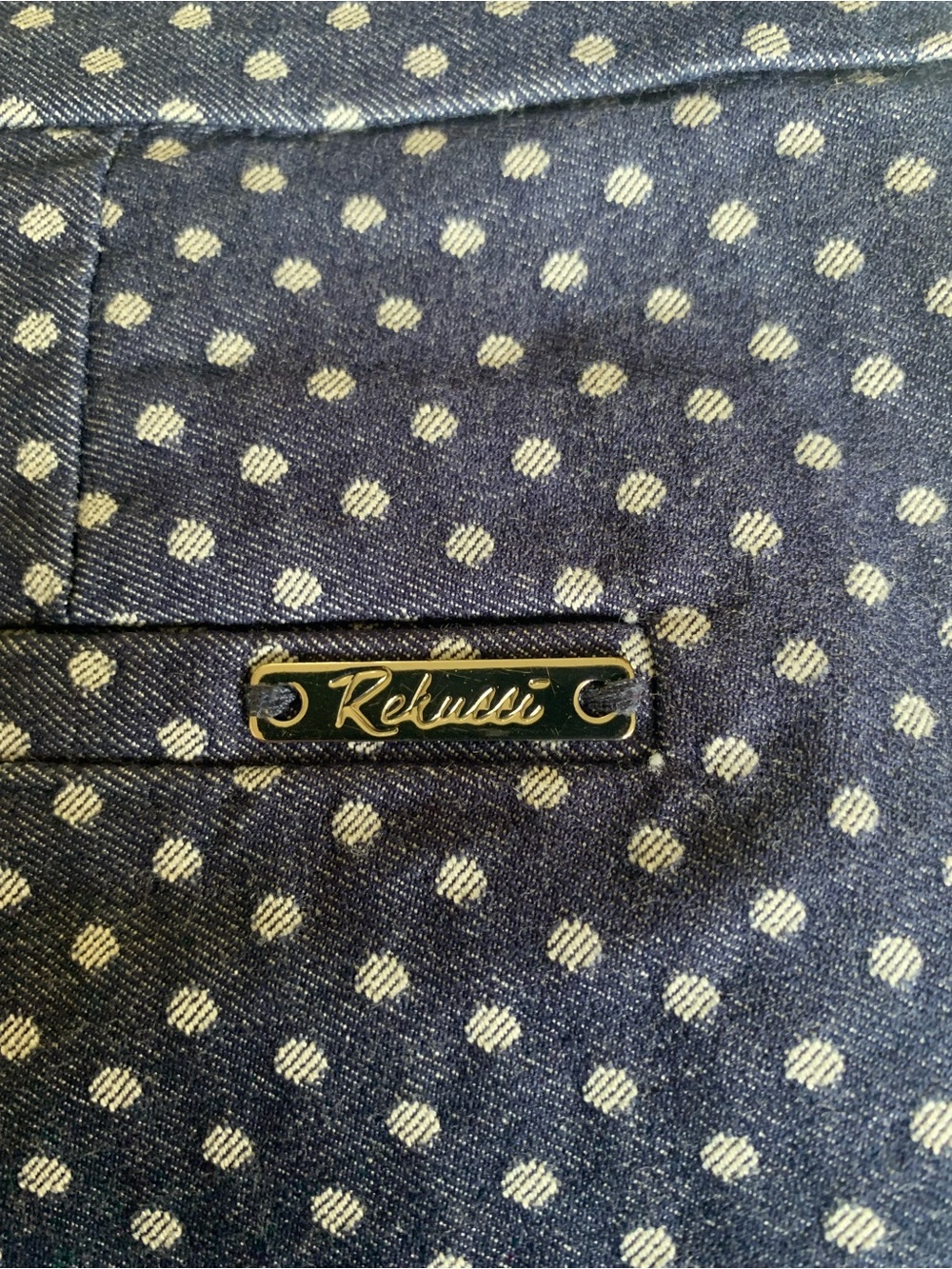 Rekucci Polka Dot Navy Women's Shorts - Picture 7 of 9